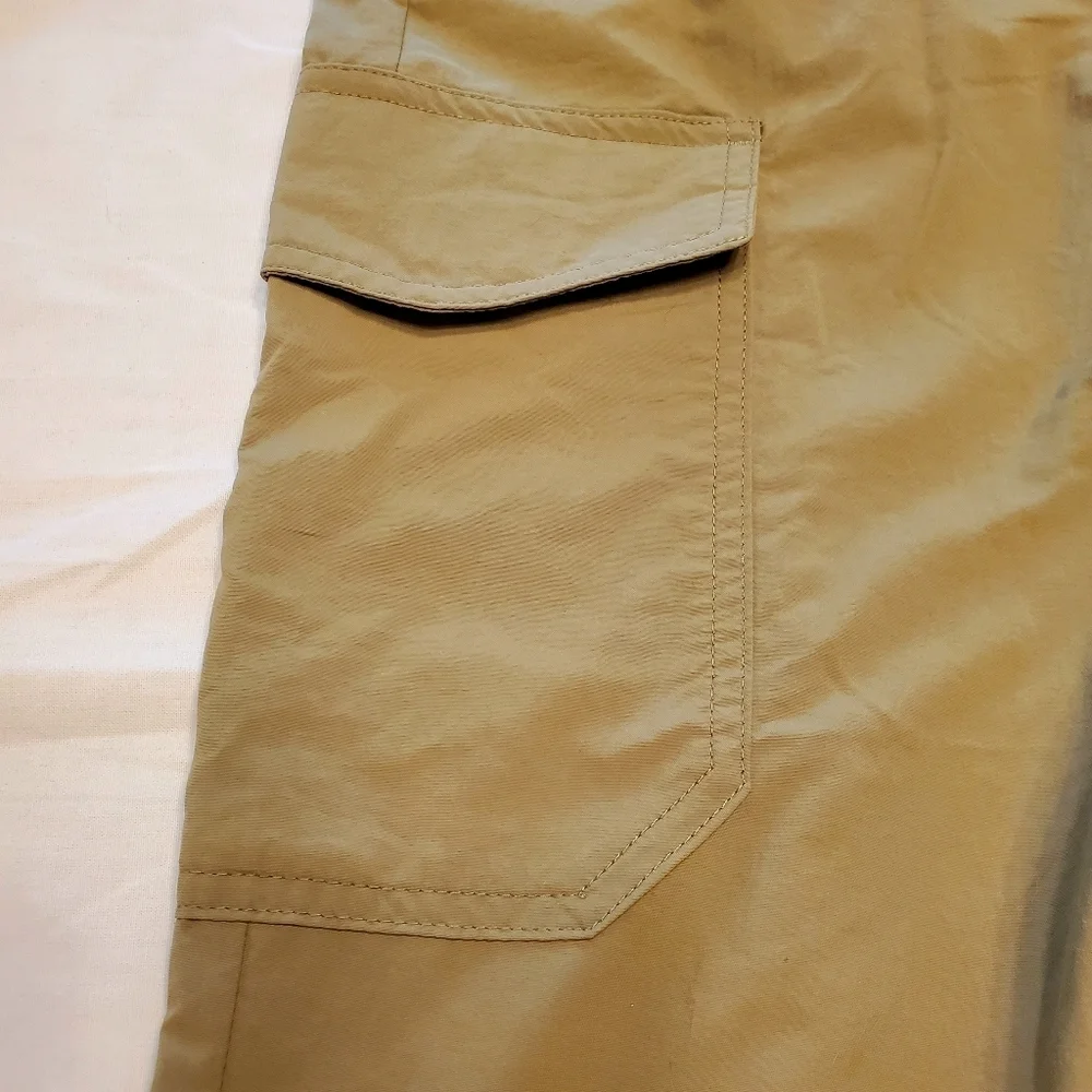 Columbia GRT Pants Men's Size 32Lx30 Belted Cargo Outdoor Relaxed Nylon Khaki
